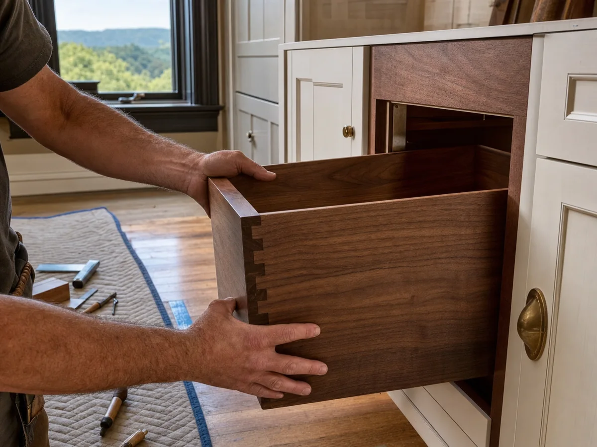 Careful kitchen remodeling craftsmanship in an older Lynchburg home